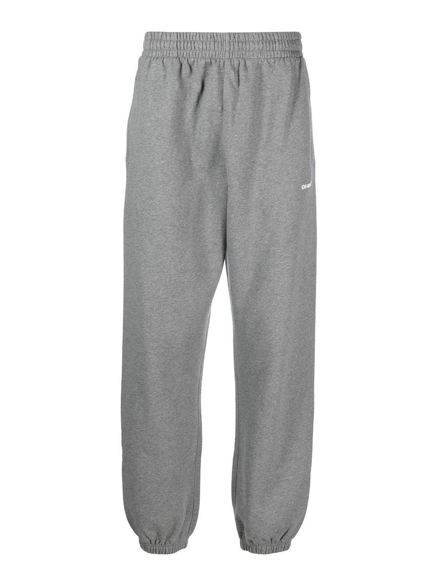 Off White Wave Outline Diagonal Printed Joggers in Grey TheDesignerBox