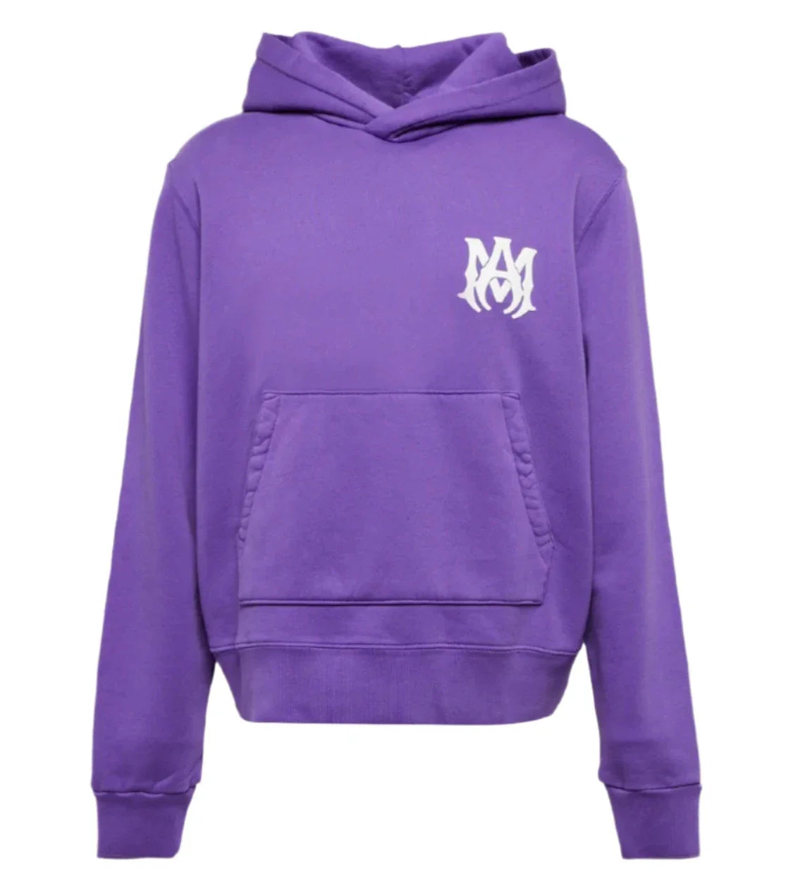 Amiri MA Logo Printed Cotton Hoodie in Purple