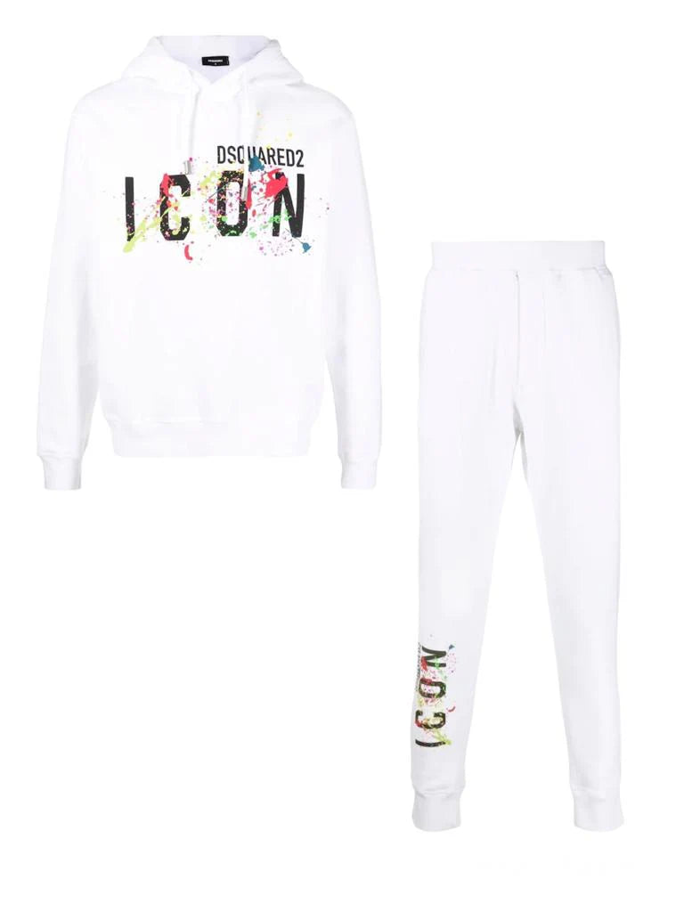 Icon Splattered Hoodie & Joggers Tracksuit