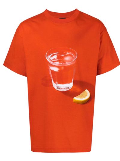 Jacquemus Le T-Shirt Print Water Glass Lemon in Orange
