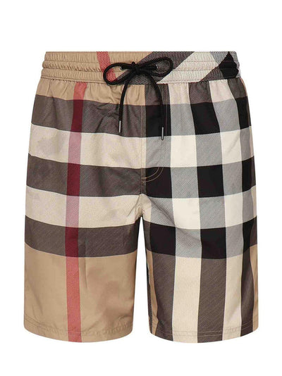 Burberry Check Swim Shorts in Beige