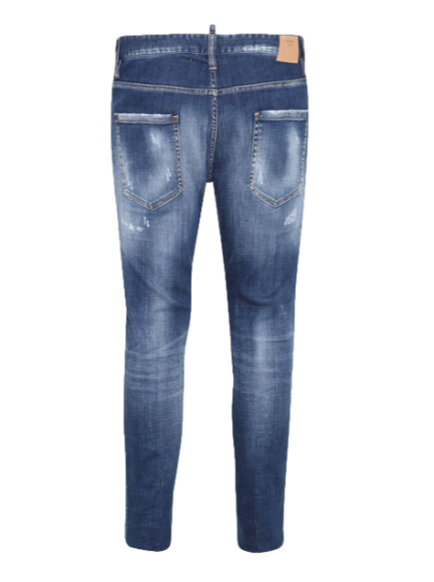 Dsquared2 Skater Distressed Faded Ripped Jeans in Blue