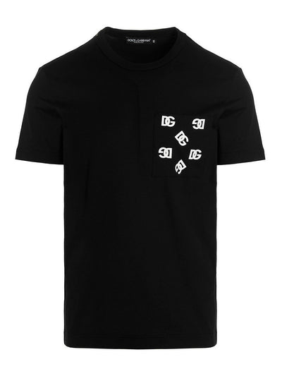 Dolce & Gabbana DG Pocket Logo Printed T-Shirt in Black