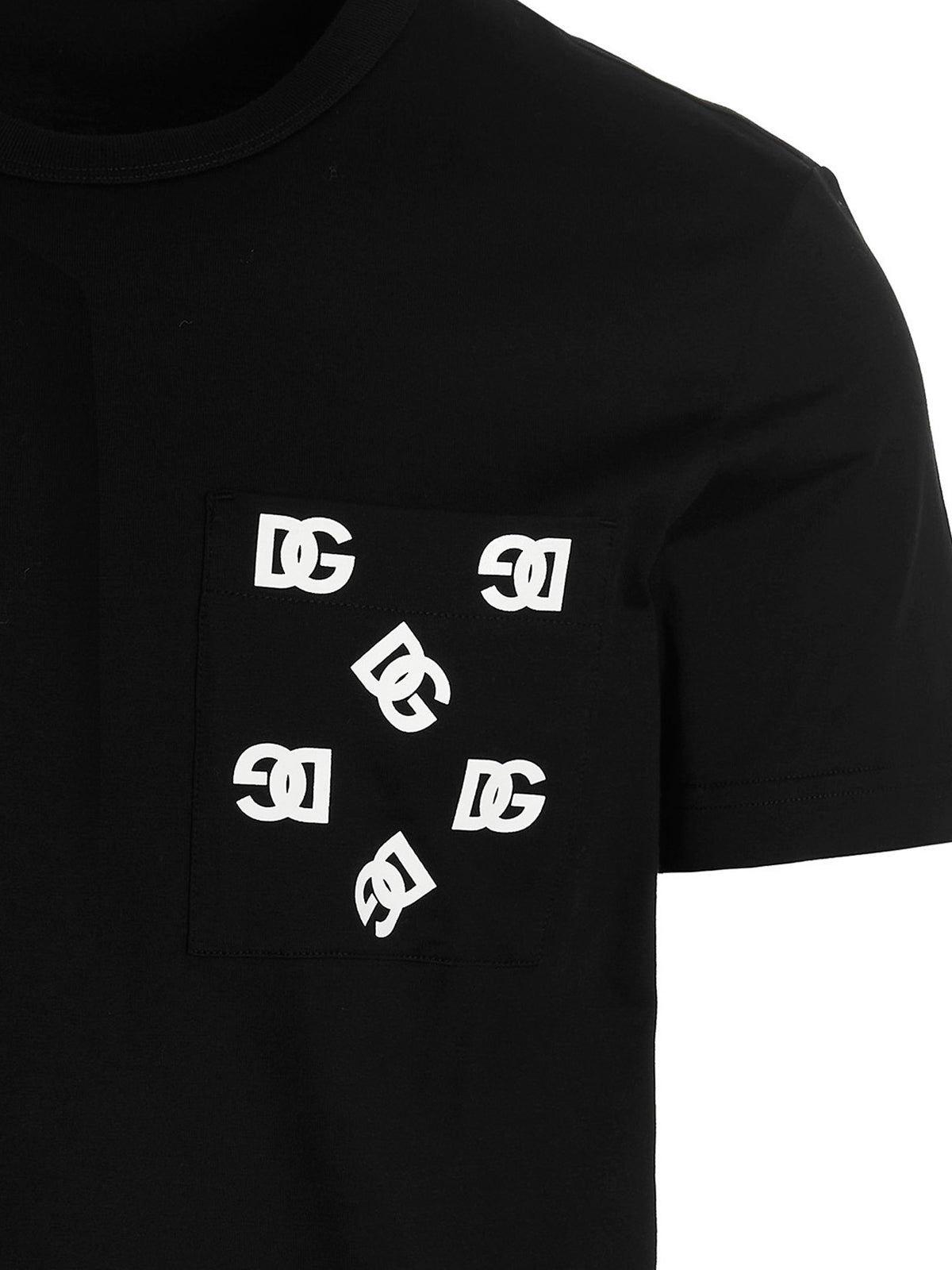 Dolce & Gabbana DG Pocket Logo Printed T-Shirt in Black