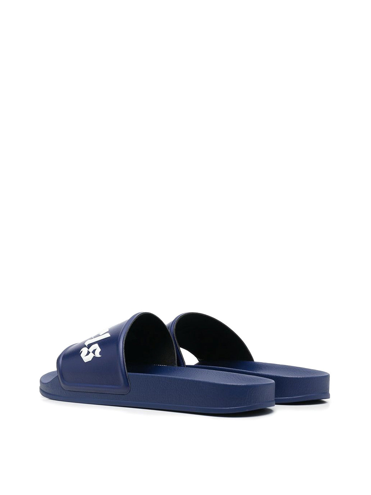 Palm Angels Embossed Logo Sliders in Dark Blue