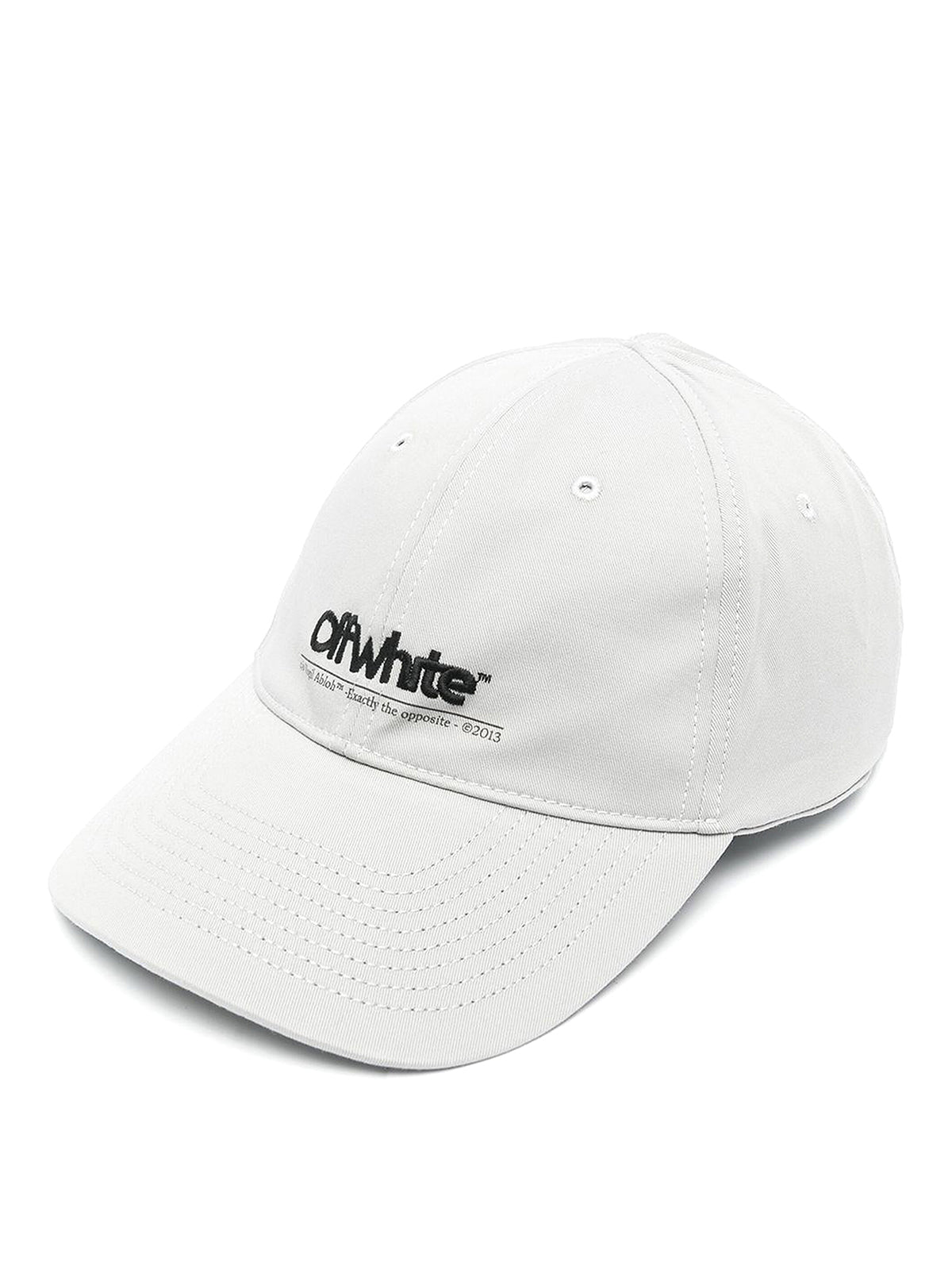 Off-White – Baseball-Cap mit Brustlinie in Grau