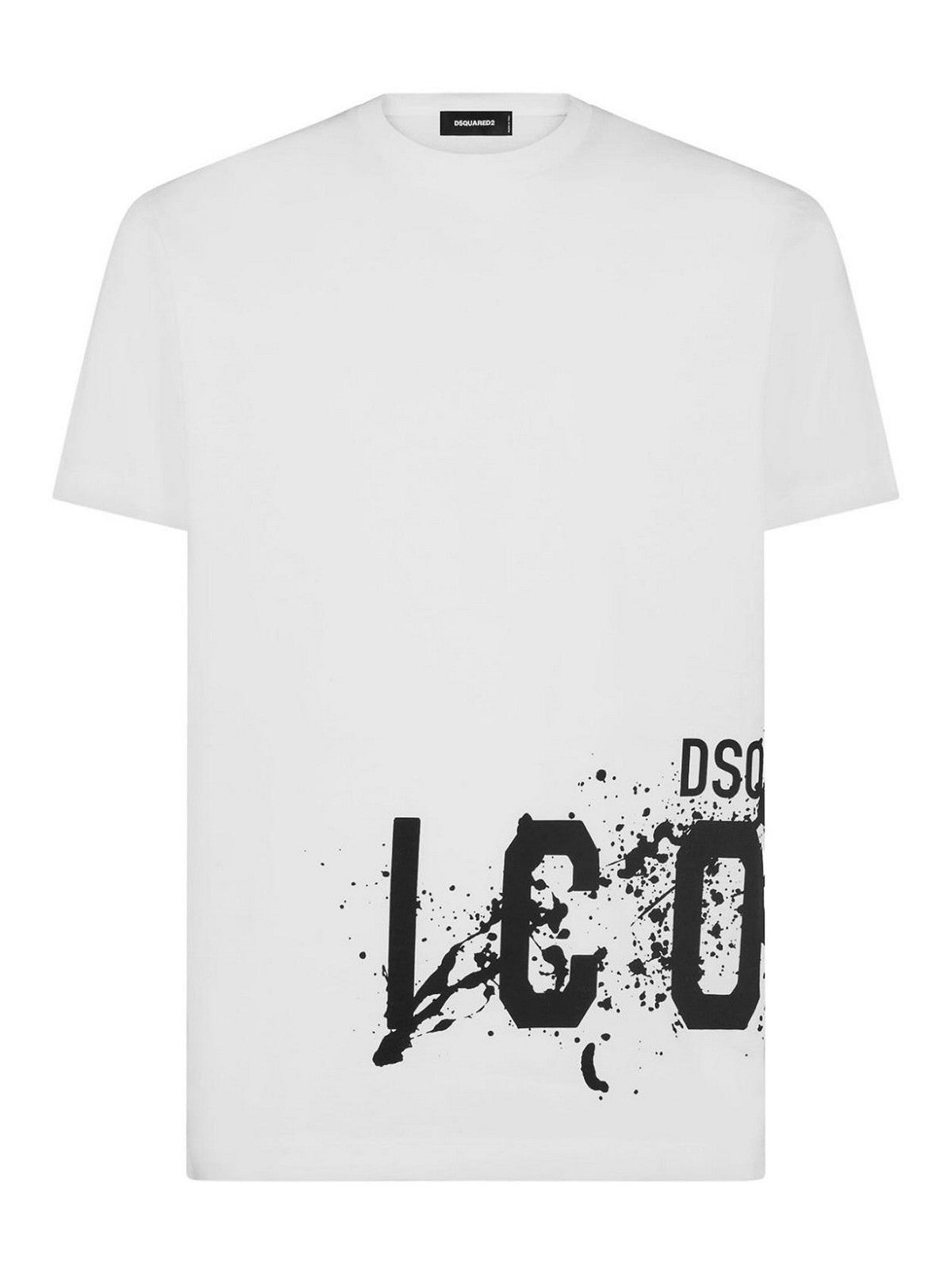 Dsquared2 – Cool Fit – Weißes T-Shirt mit Icon Splash-Logo-Aufdruck