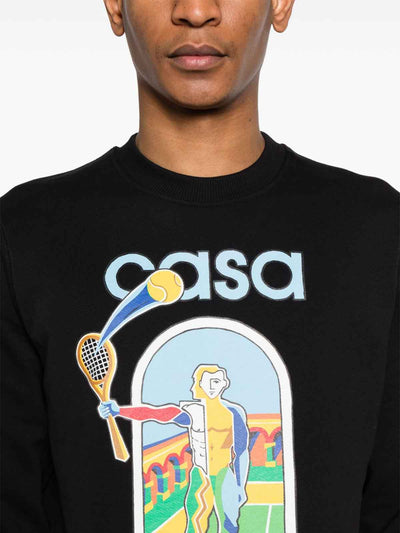 Casablanca Le Jeu Coloure Printed Sweatshirt in Black