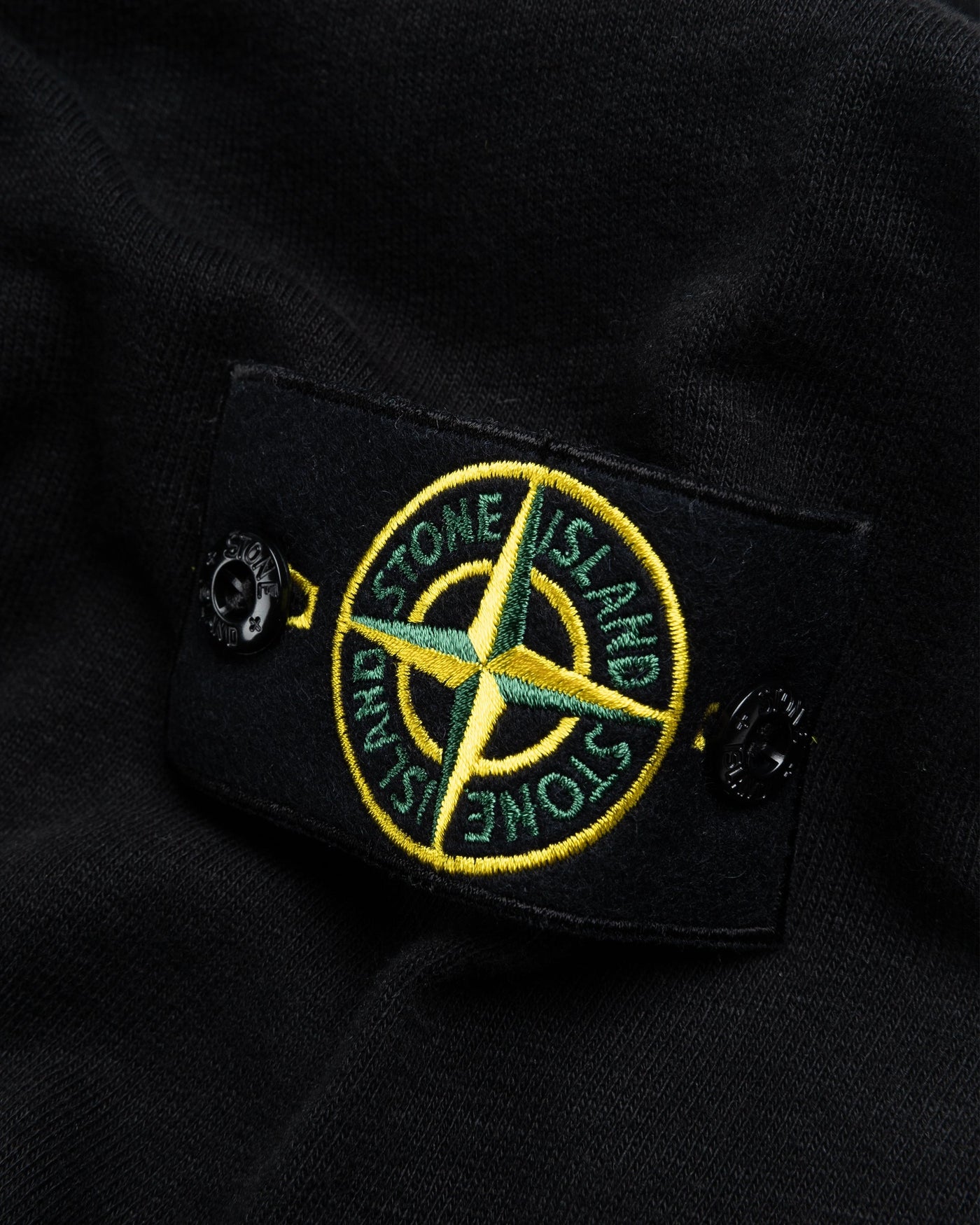 Stone Island Compass Patch Crew Neck Sweatshirt in Black