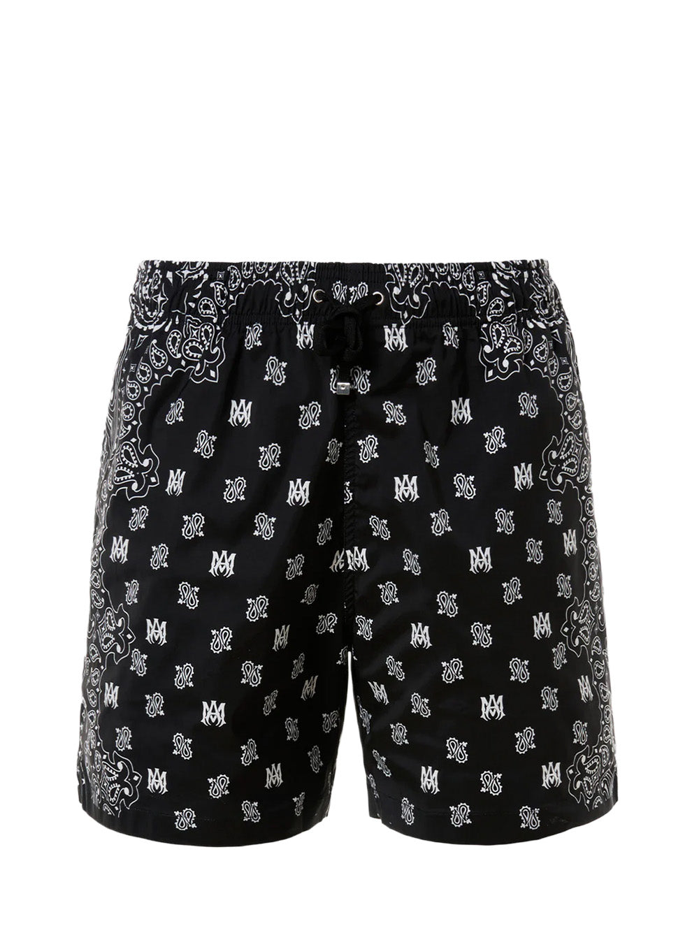Amiri Bandana Swim Shorts in Black