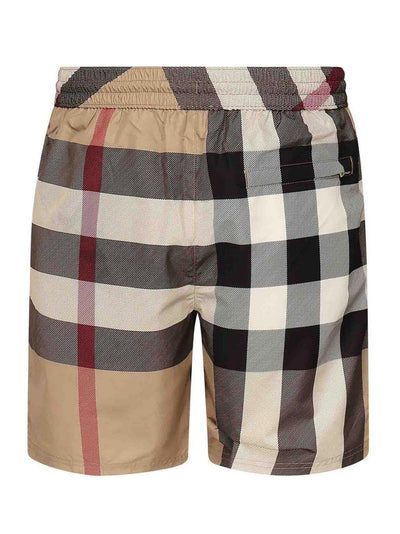 Burberry Check Swim Shorts in Beige
