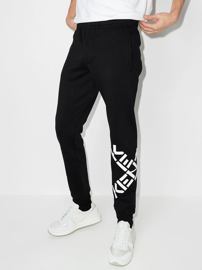 Kenzo Big X Logo Printed Joggers in Black