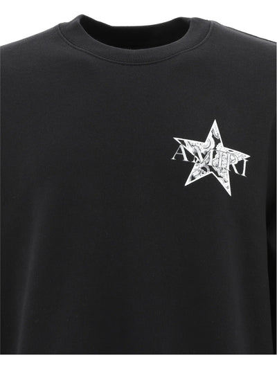 Amiri Black Paisley Star Printed Sweatshirt in Black