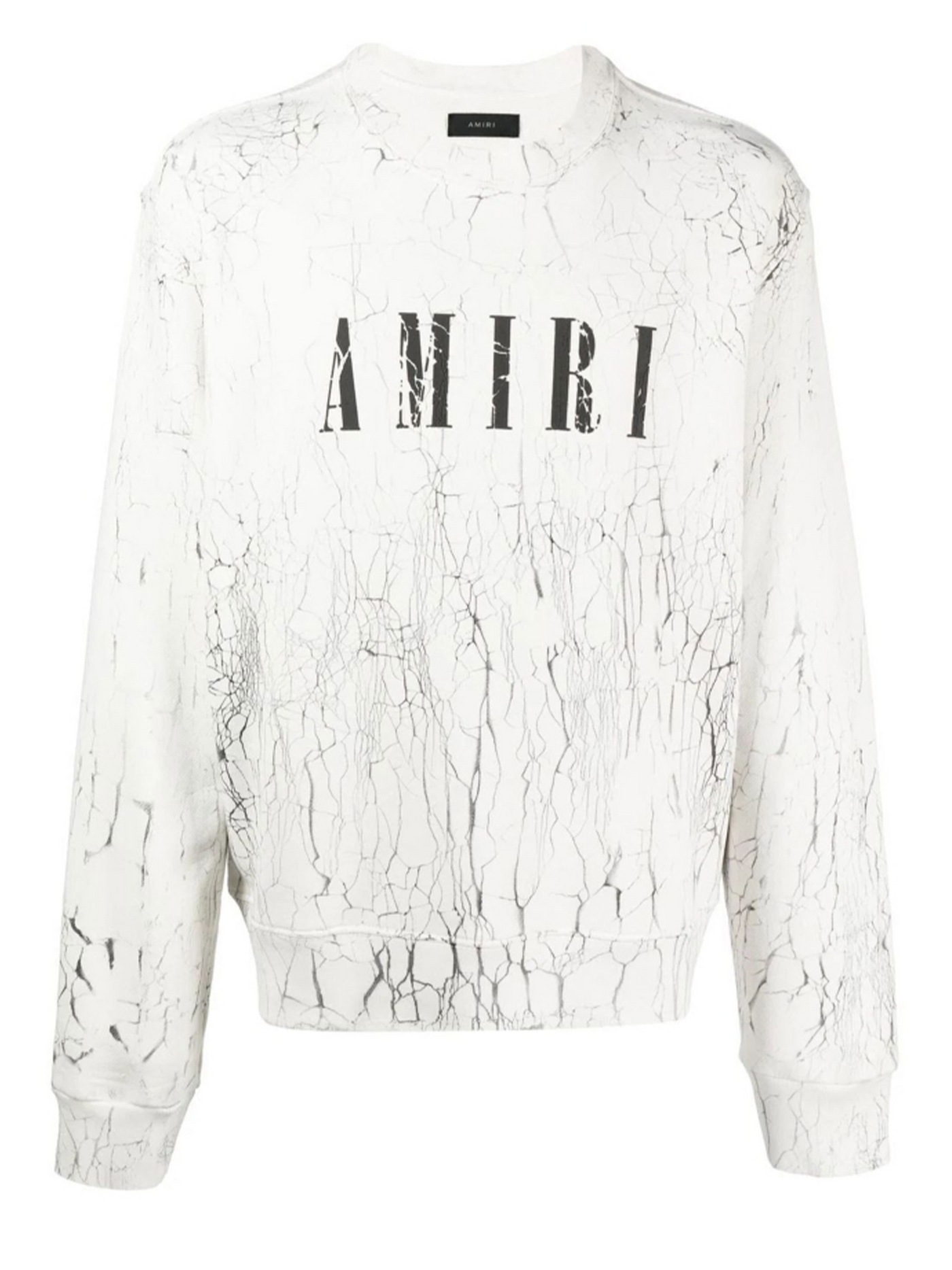 Amiri – Weißes Sweatshirt mit Cracked Dye Core-Logo