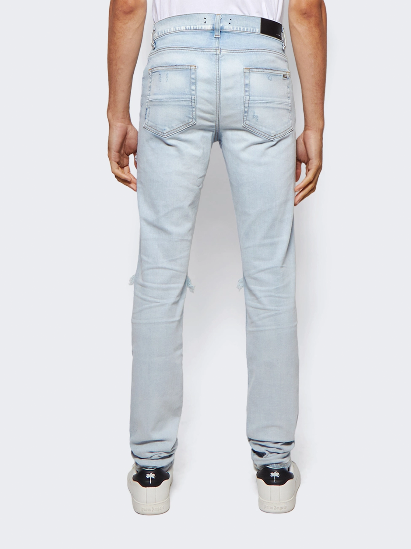 Amiri Mx1 Camo Light Indigo Blue Jeans