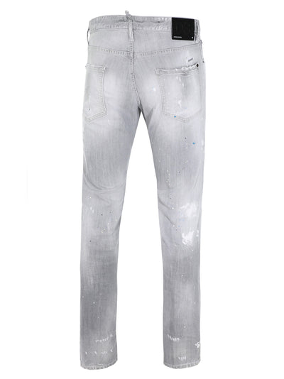 Dsquared2 Multi Paint Abstract Jeans in Grey