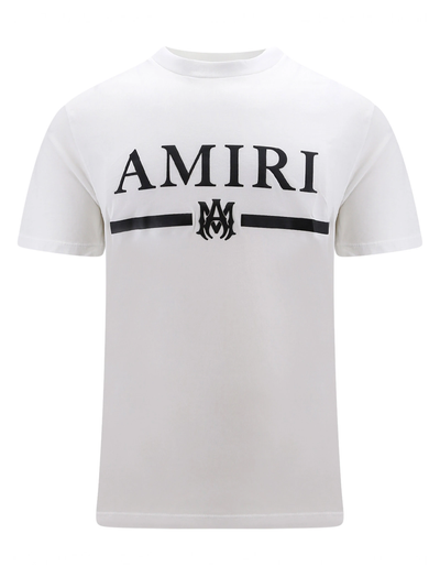 Amiri Black – Weißes T-Shirt mit MA Bar Core-Logo