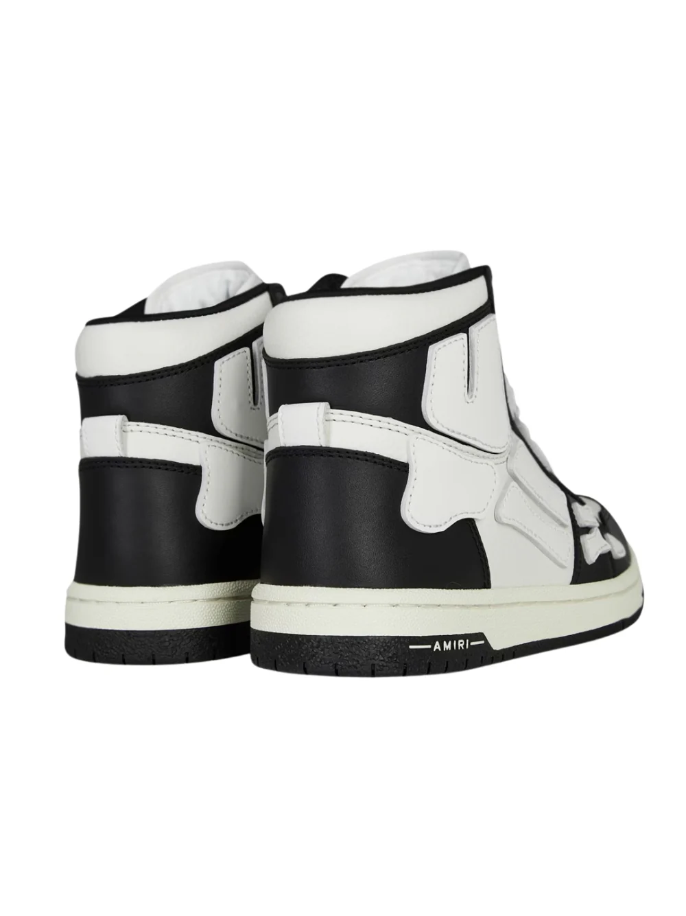 Amiri Skeleton Hi Top White and Black Trainers
