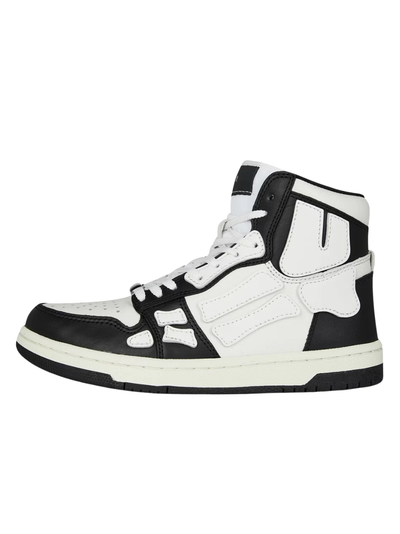 Amiri Skeleton Hi Top White and Black Trainers
