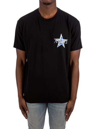 Amiri Paisley Star Printed T-Shirt in Black