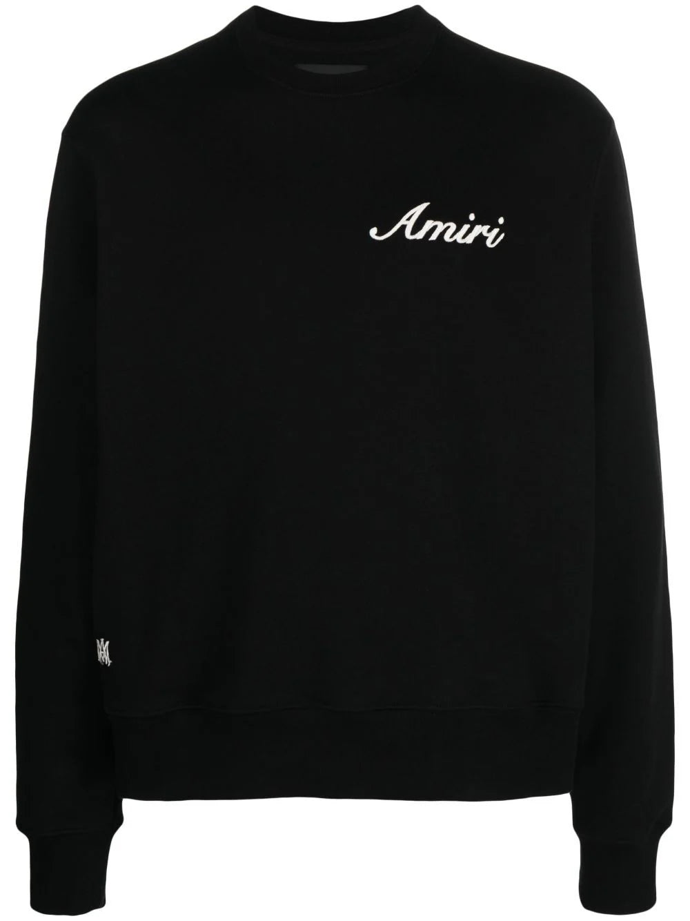 Amiri Script Logo Embroidered Sweatshirt in Black