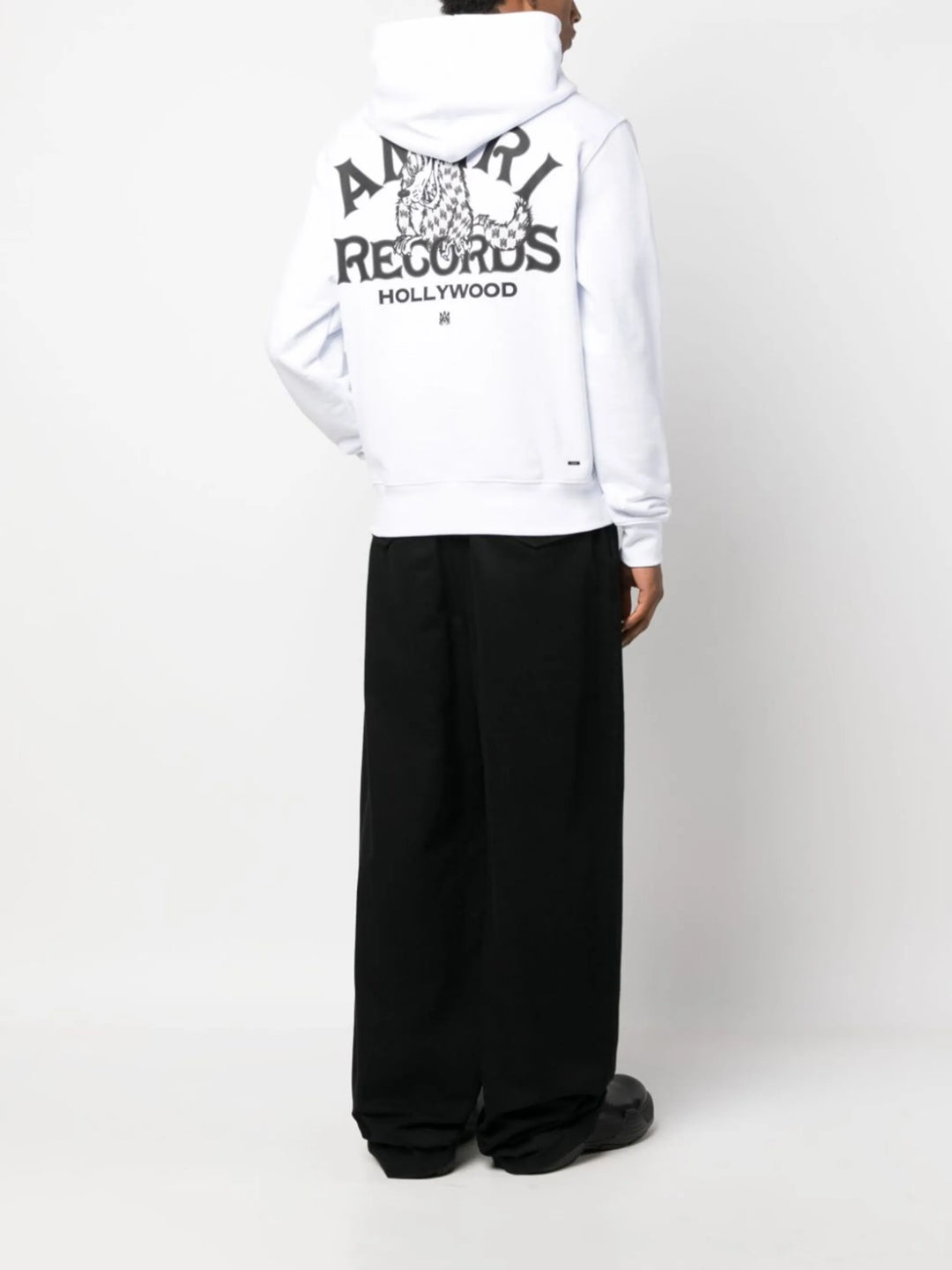 Amiri Records Wolf Hoodie in White – TheDesignerBox