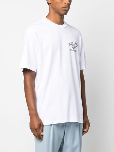 Amiri Global Records Logo Printed T-Shirt in White