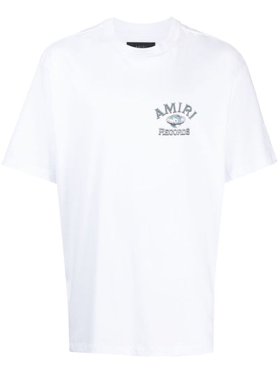 Amiri „Global Records“-T-Shirt mit Logo-Aufdruck in Weiß