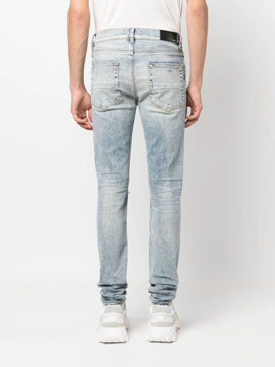 Amiri Stone Indigo MX1 Tye Dye Patches Blue Jeans