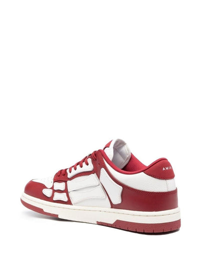 Amiri Low-Top-Sneakers mit Skel-Logo Weiß/Rot 