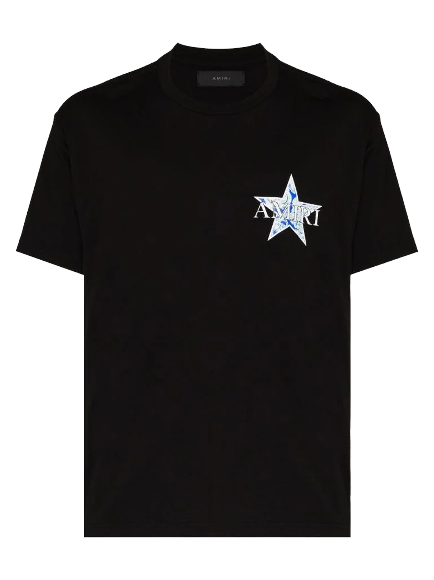 Amiri Paisley Blue Star Printed T-Shirt in Black Amiri Paisley Blue Star Printed T-Shirt in Black