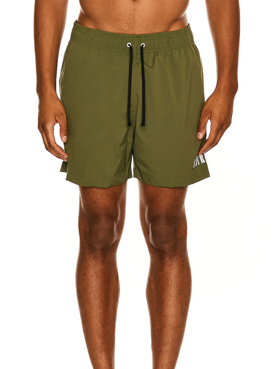 Amiri Core Logo Swimshorts in Military Green