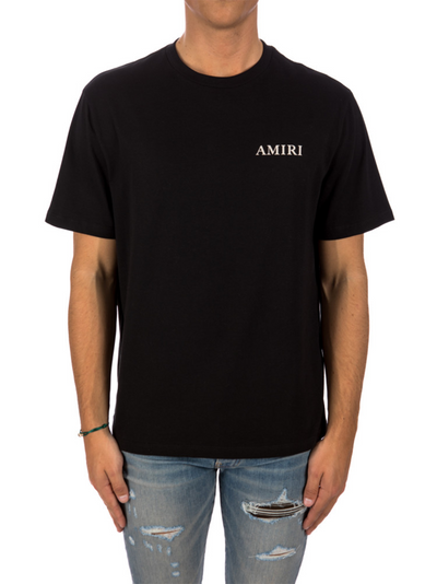 Amiri – Schwarzes T-Shirt mit Pufflogo