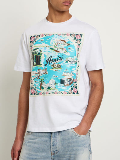 Amiri – California – Hawaii-T-Shirt in Weiß