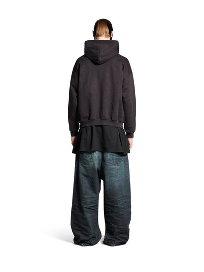 Balenciaga Loop Sports Icon Hoodie in Washed Black