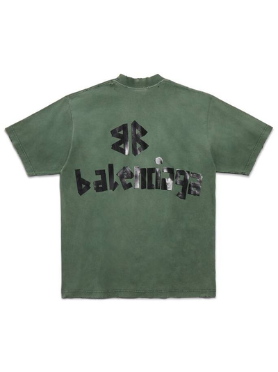 Balenciaga Taped Logo T-Shirt in Green