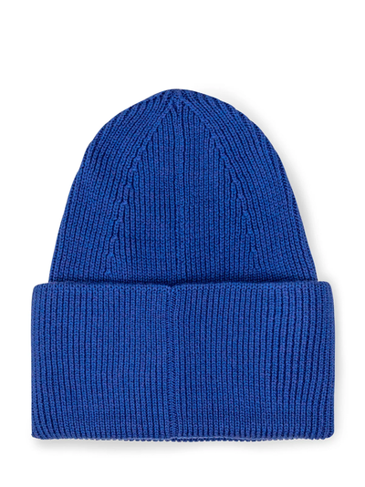 Off-White – Beanie mit „OFF Stamp“-Logo in Blau