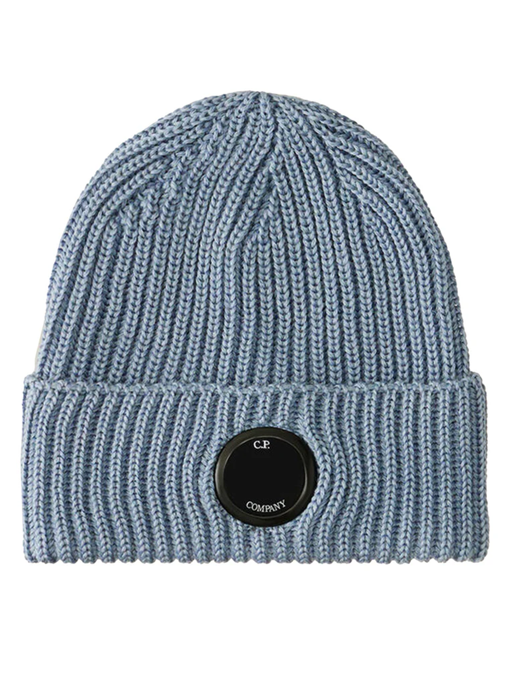 C.P. Company Merino Wool Lens Beanie in Flint Stone