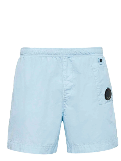 CP Company – Utility-Badeshorts mit Linsendetail in Taschenoptik, Blau