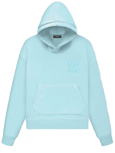 Amiri MA Core Logo Hoodie in Tonal Light Blue