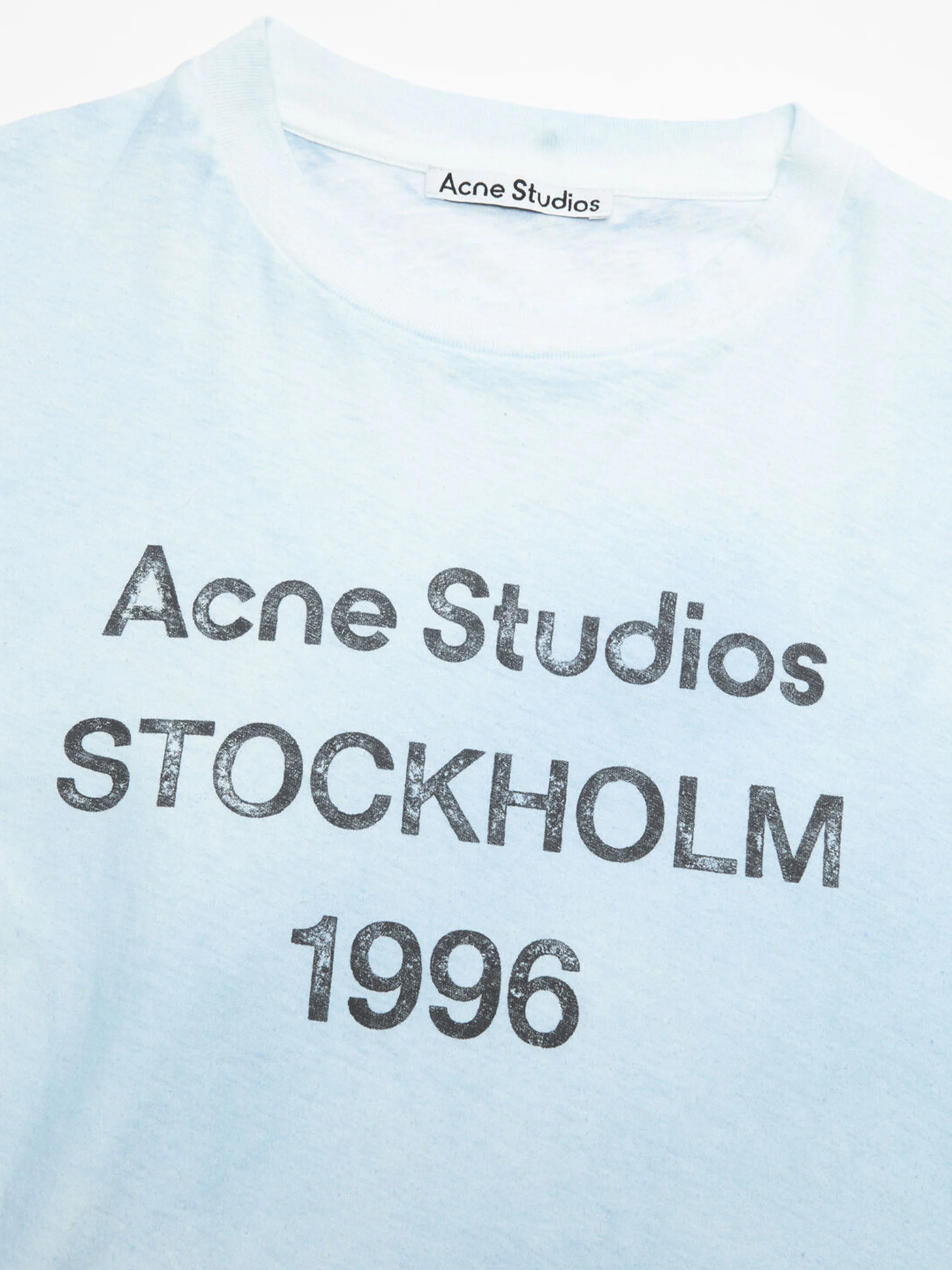 Acne Studios Stockholm Logo T-Shirt in 'Dusty Blue'
