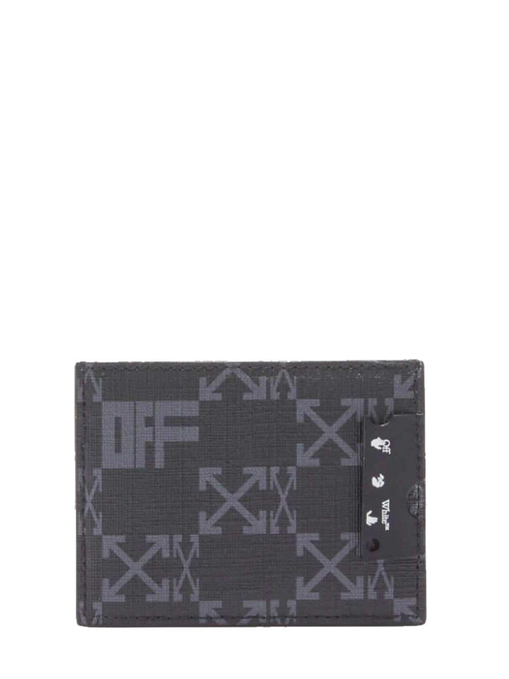 Off-White Monogram Simple Card Holder in Black