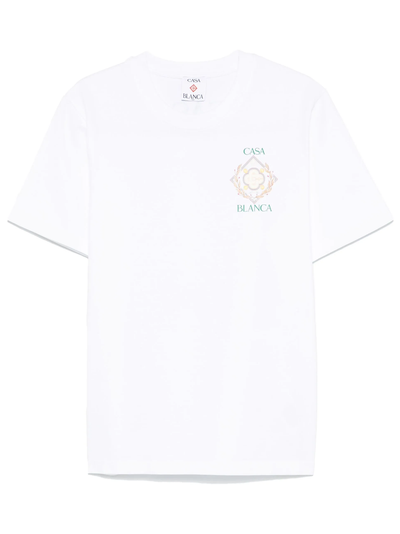 Casablanca Championship Diamond T-Shirt in White