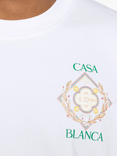Casablanca Championship Diamond T-Shirt in White