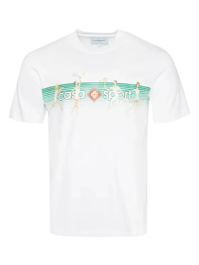 Casablanca Playful Stripes White T-Shirt