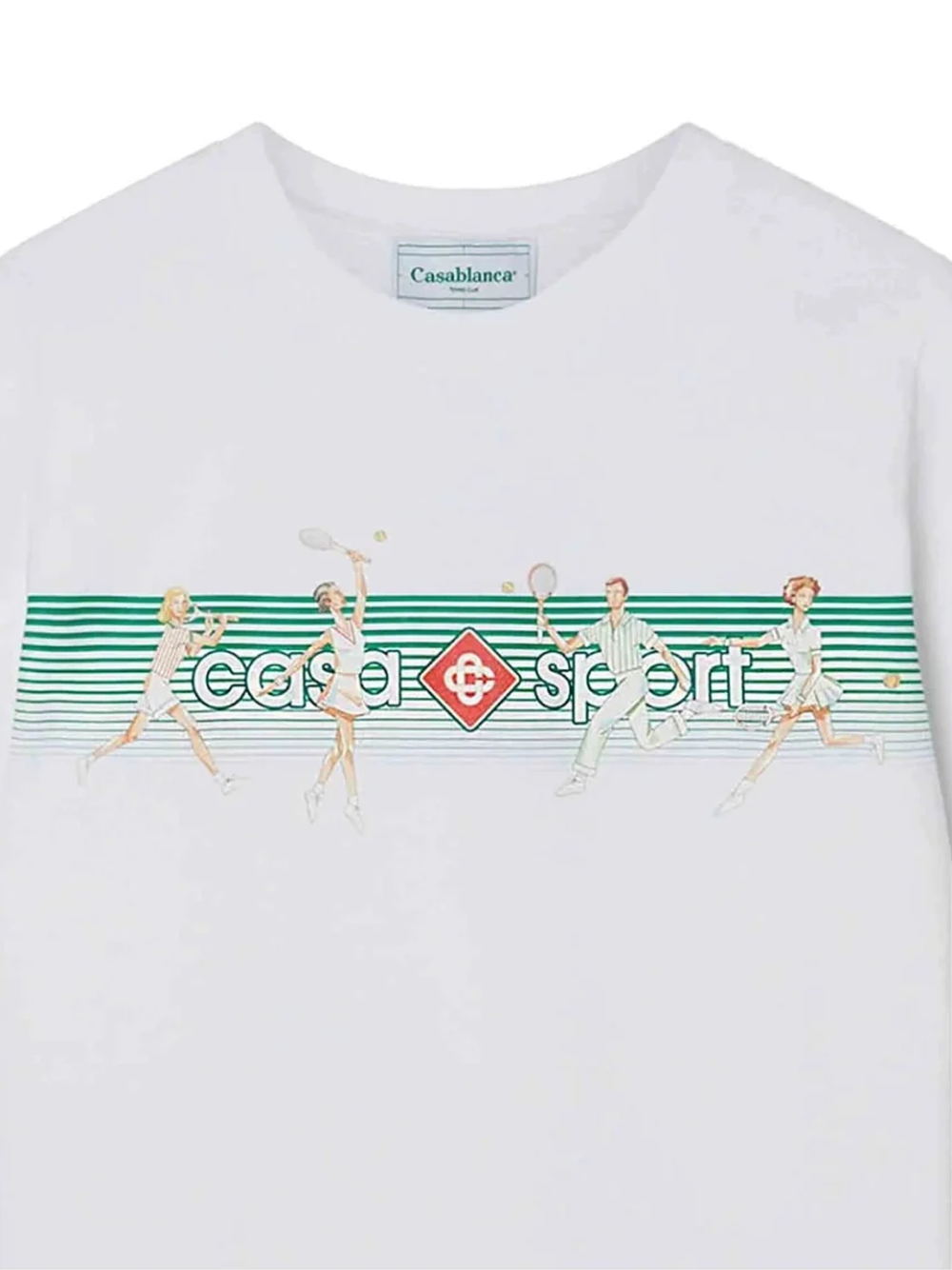Casablanca Playful Stripes White T-Shirt