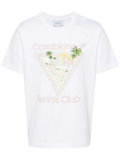 Casablanca Maison De Reve Logo Printed T-Shirt in White