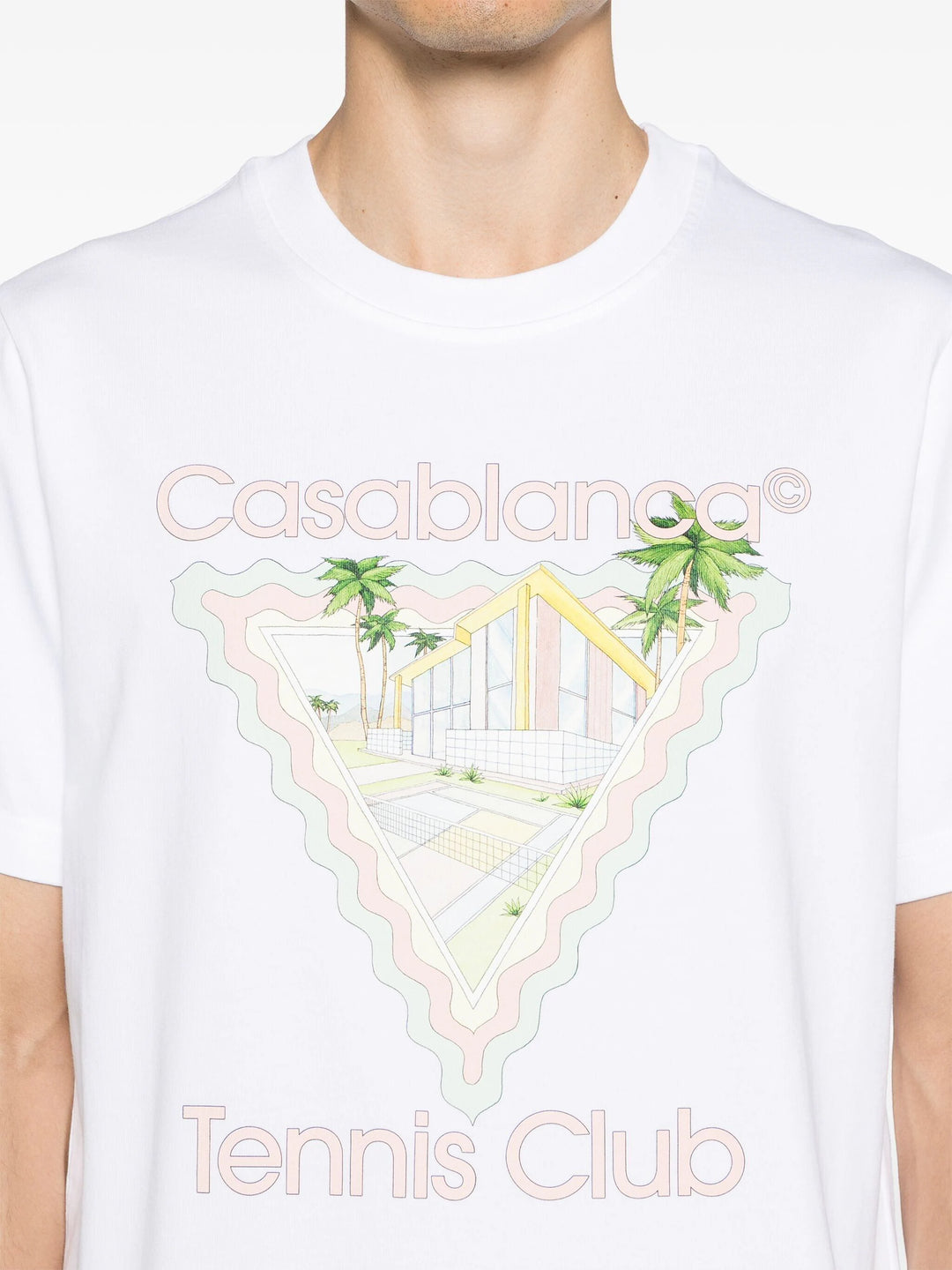 Casablanca Maison De Reve Logo Printed T-Shirt in White Casablanca Maison De Reve Logo Printed T-Shirt in White
