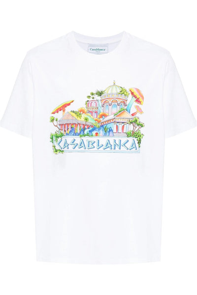 Casablanca – T-Shirt „The Road To Knowledge“ in Weiß