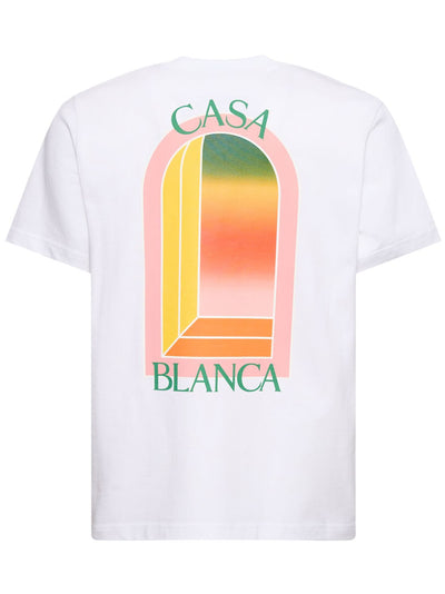 Casablanca Gradient L'Arche Printed T-Shirt in White